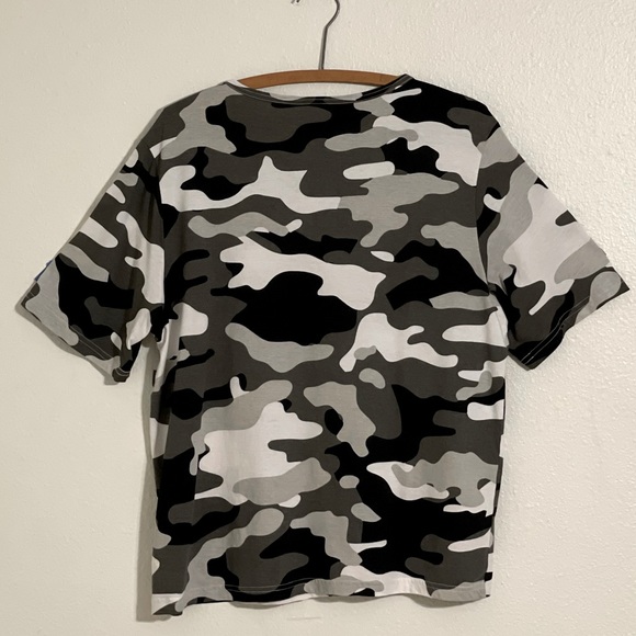 Cheap Monday - Camo T-Shirt with Holographic Logo - - Cotton - Size M - Picture 3 of 4